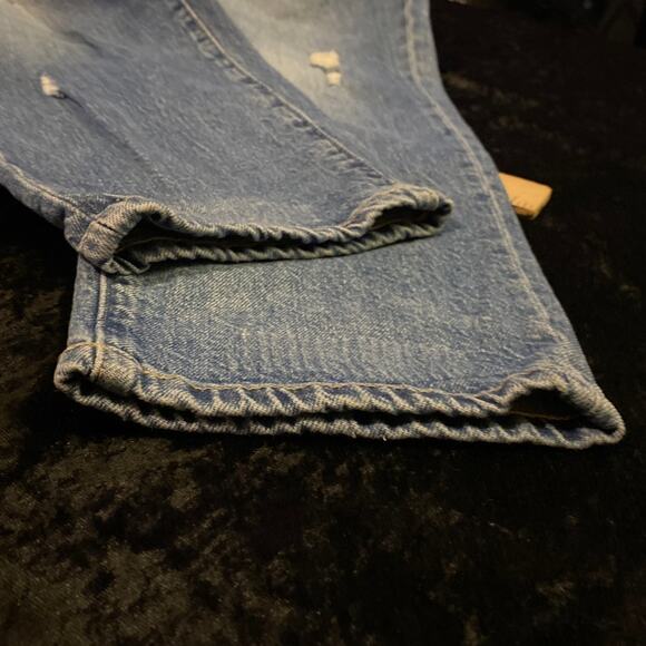 Lucky Brand Jeans Womens Size 18/34R Blue Drew Mom Taper Embroidered Butterfly - Picture 11 of 13